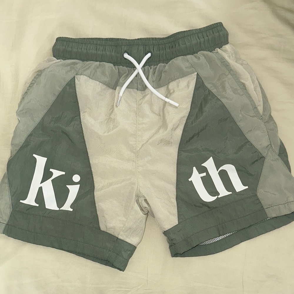 Kith Green and Gray Colorblock Shorts